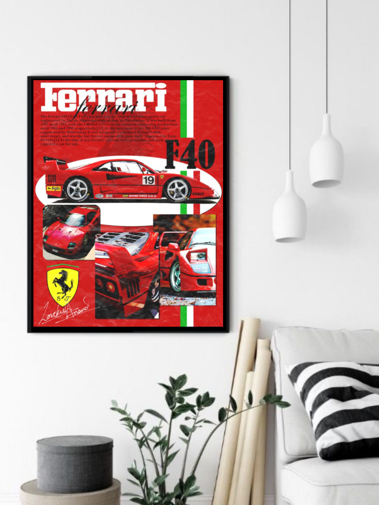 تابلو قاب عکس فراری ferrari