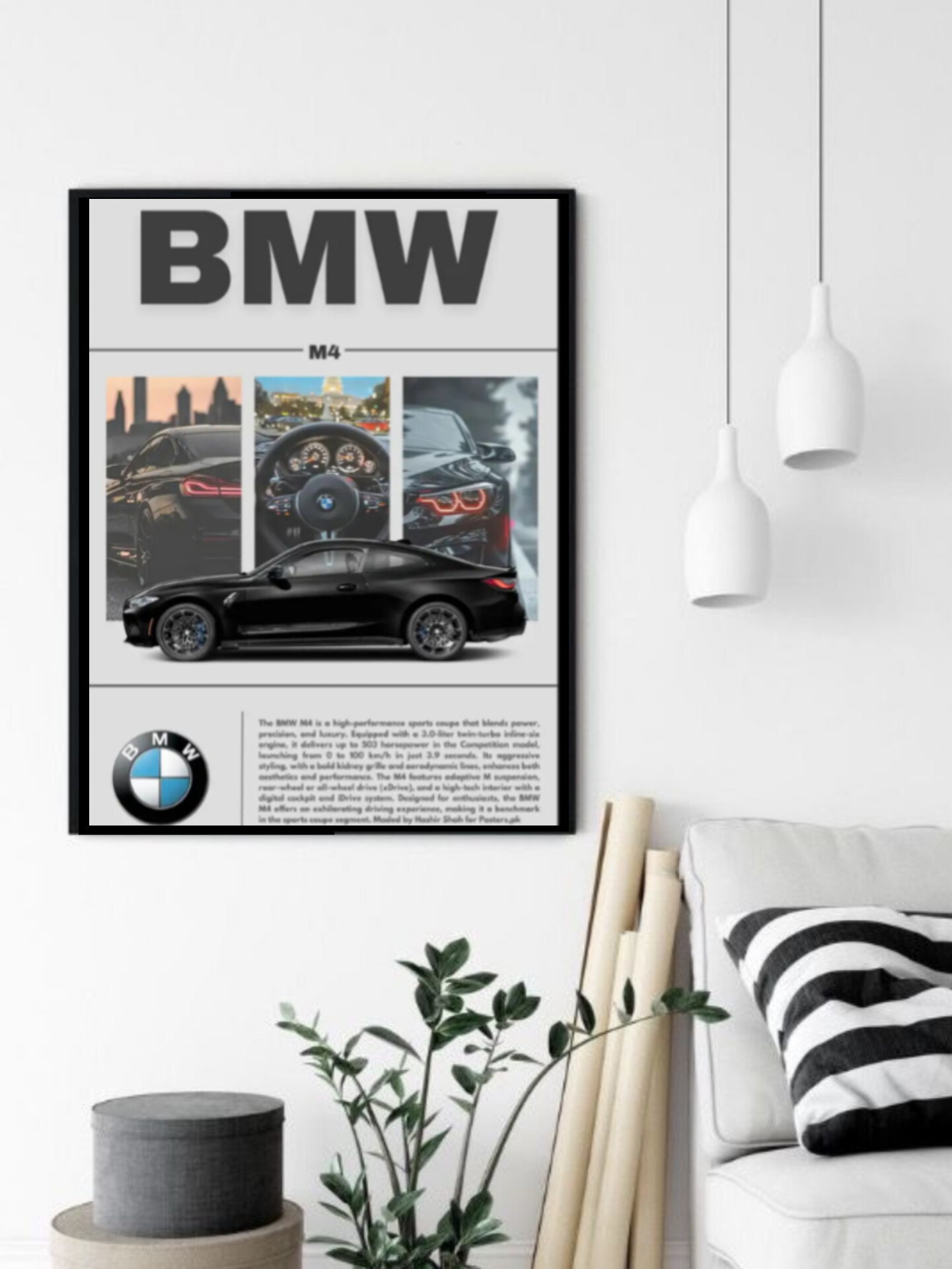 تابلو قاب عکس بی ام و bmw