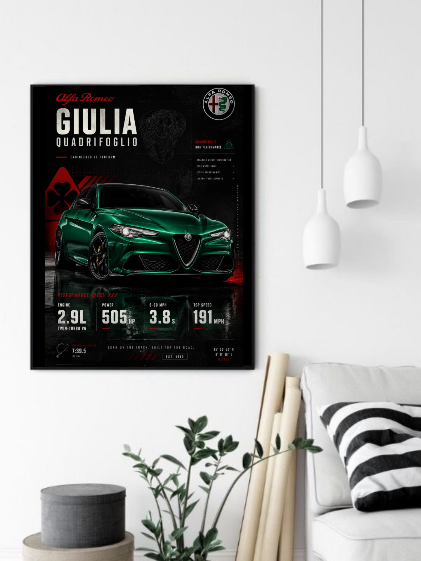تابلو قاب عکس آلفا رومئو alfa romeo