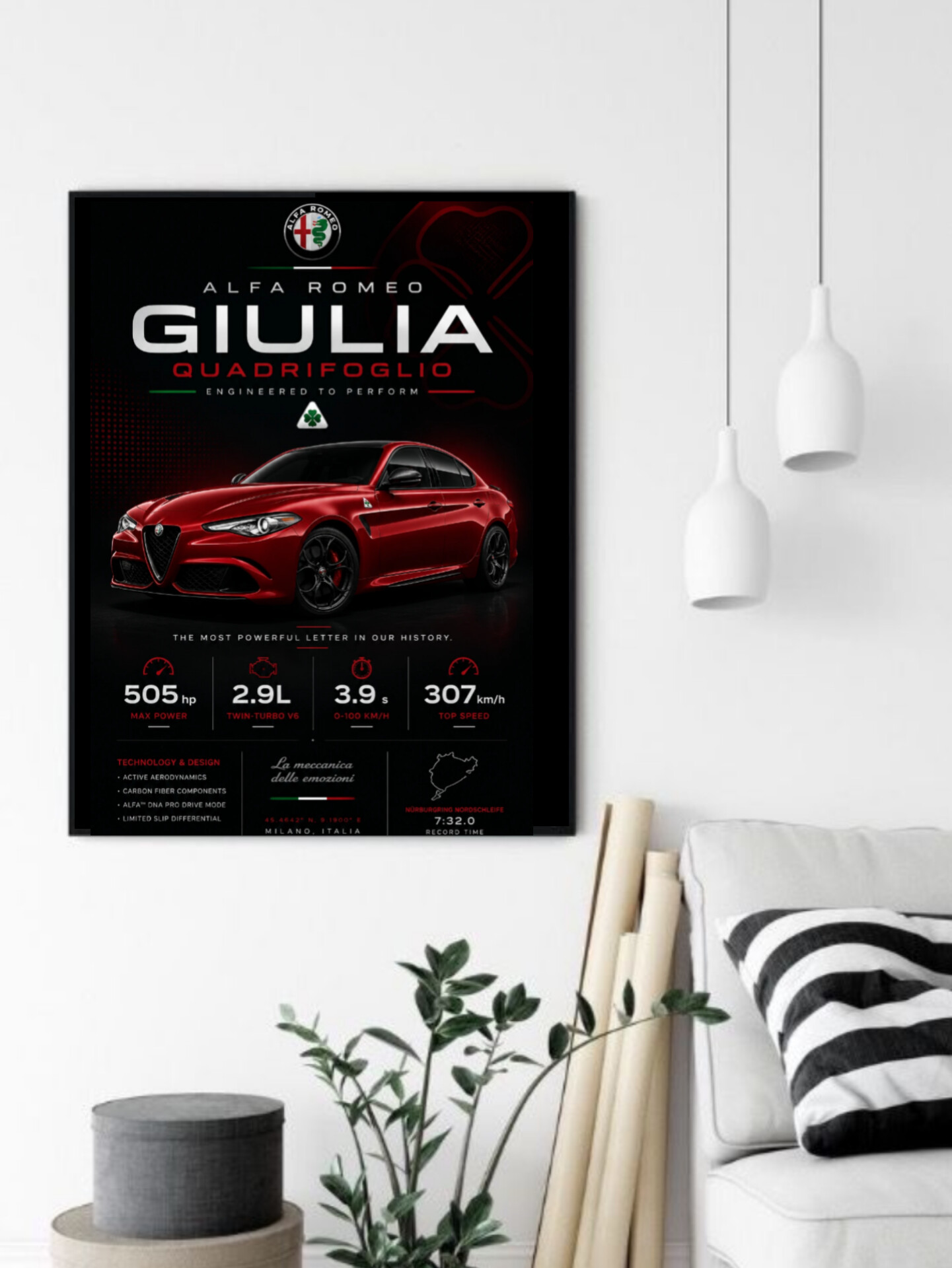 تابلو قاب عکس آلفا رومئو alfa romeo