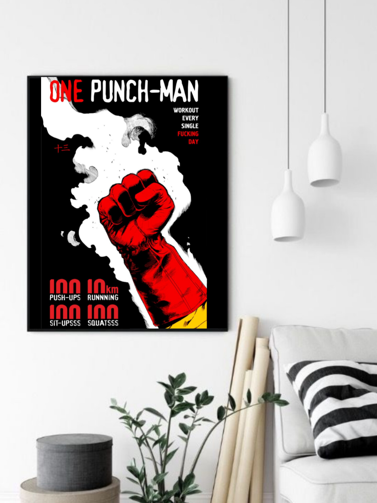 تابلو قاب عکس مرد تک مشتی one patch man