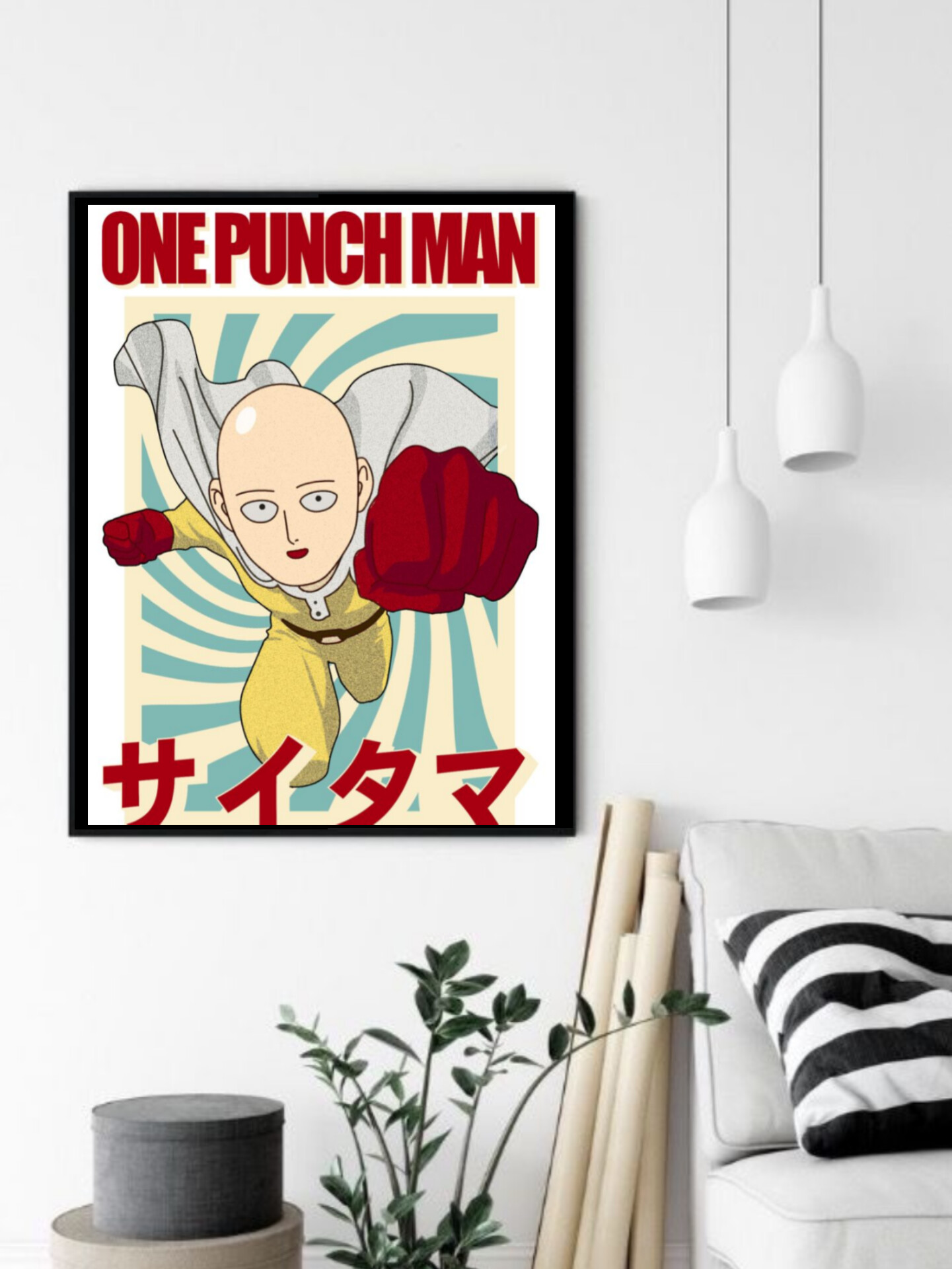 تابلو قاب عکس مرد تک مشتی one patch man