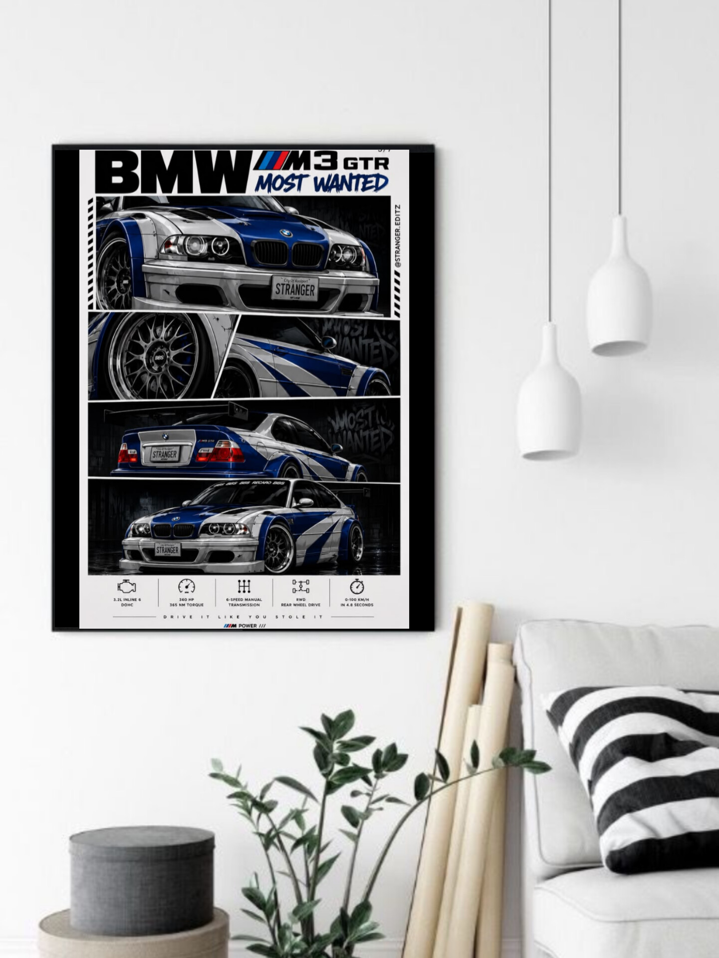 تابلو قاب عکس بی ام و BMW